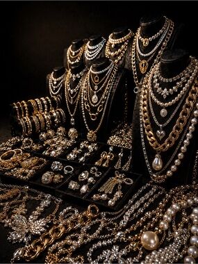 3 LB Mixed Jewelry Lot | Vintage Modern | Gold Silver Rhinestone Reseller
